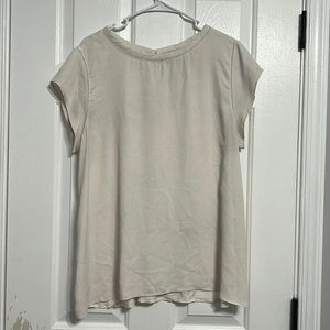 LOFT Off white short sleeve blouse